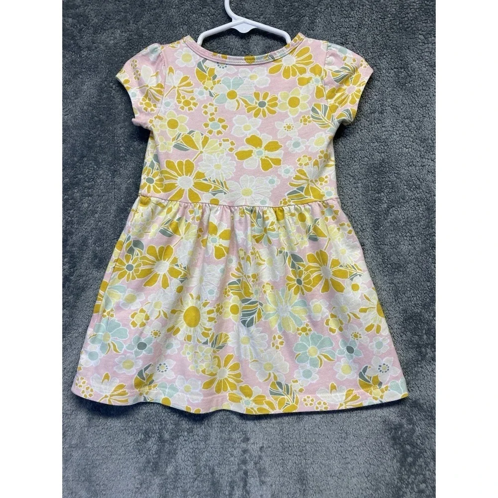 Marigold Floral Cap-Sleeve A-Line Dress Baby Girls Size 2T